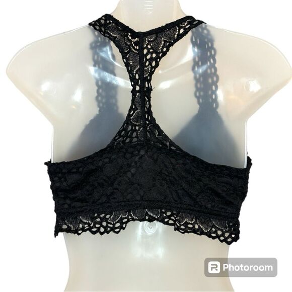 Maurices Black Lace Padded Racerback Bralette Size Large - Picture 2 of 6